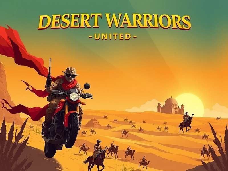 Desert Warriors United Game Cover featuring Thar Sentinels patroling the Rajasthan border